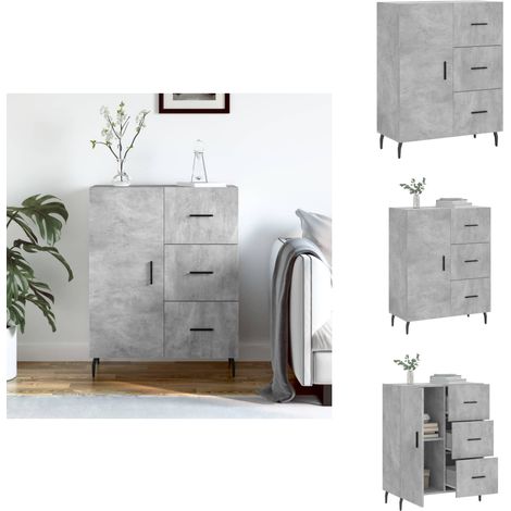 Sideboard Betongrau 69,5x34x90 cm Holzwerkstoff - Sideboard - Wohnwand - Regal - Wohnzimmermöbel - Holzmöbel (1/5)