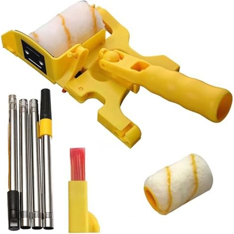 Farbroller-Set für Deckenkanten, vielseitiges Wandwerkzeug mit Verlängerungsgriff, 2 Rollen, für effizientes Streichen im Haus (1/5)