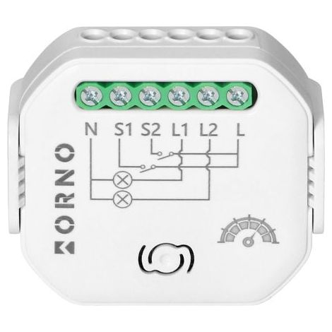 Relè da incasso a 2 canali Tuya Smart Wi-Fi+BLE OR-SH-17103 con dimmer (1/4)