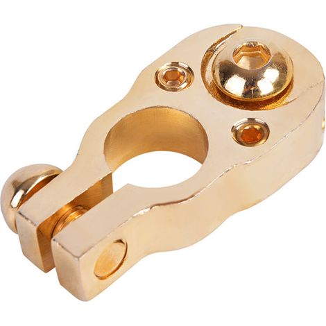 Bornes de batterie en laiton pur, 15,9-17,5 mm, adaptées aux boulons automobiles et camions (bornes positives et négatives). (1/5)