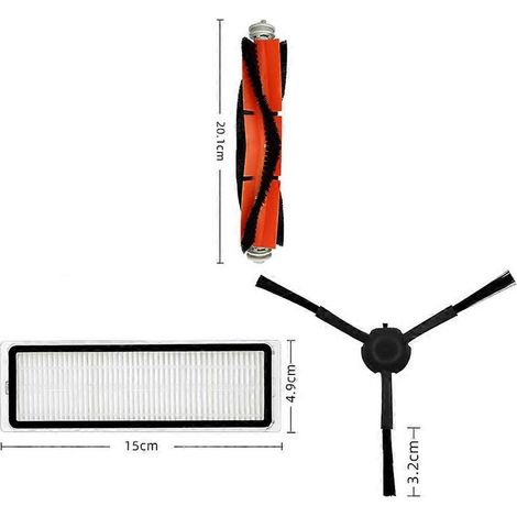 Pièces de rechange pour aspirateur robot Xiaomi Mi Robot Vacuum-Mop 2 Ultra Cleaner : brosse latérale principale et filtre HEPA (STYTJ05ZHM).