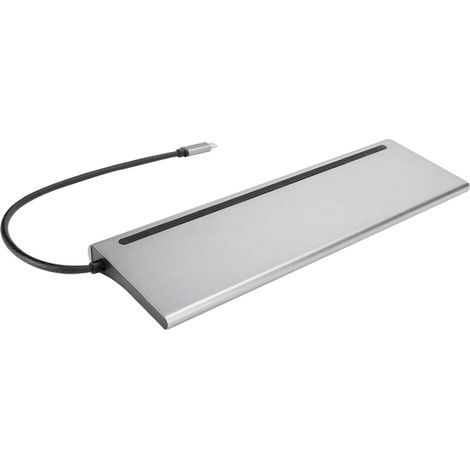 Questa docking station elegante e ultrasottile è realizzata in lega di alluminio compatta e supporta interfacce HDMI 4K, DisplayPort, VGA, USB-A e USB-C, nonché connettività di rete Gigabit. (1/4)
