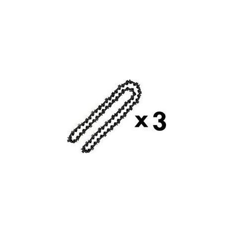 Lot de 3 chaînes 76 maillons pour tronçonneuse – Pas .325' – Largeur de jauge 1.5 mm – Compatible GT Garden et autres modèles-Karteo (1/4)