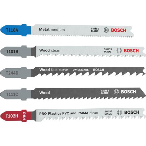 Bosch Jigsaw/reciprocating saw blades, sets Multi Material Jigsaw Blade Set, 5 pcs 2607012075