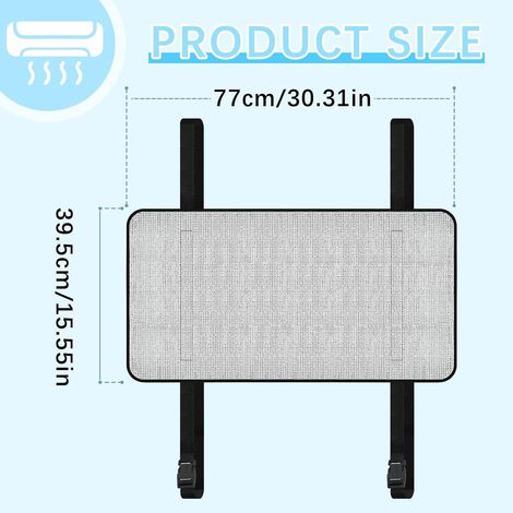 Housse de climatiseur d'extérieur universelle pour climatiseur extérieur, protections supérieures AC avec sangle réglable, feuille d'aluminium ignifug (1/5)