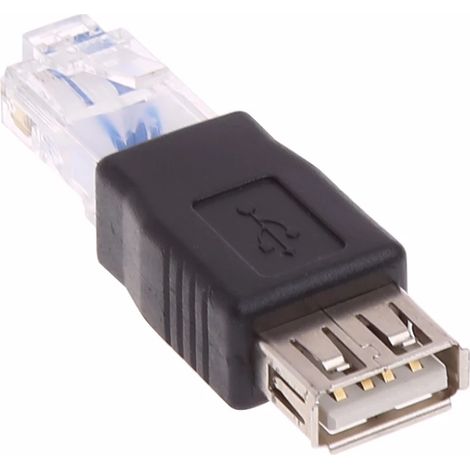 Adaptador USB hembra a RJ45 macho  Negro (1/5)