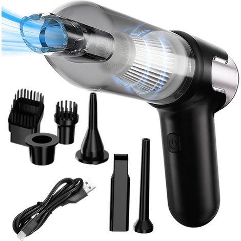 Aspirateur de voiture sans fil turbo 120 W avec ensemble d'embouts et fonction de soufflage