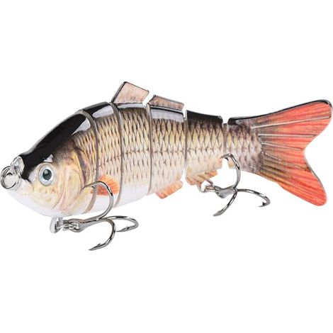 Leurre de pêche animé Swimbait pour la pêche Leurres nageurs bioniques à descente lente avec hameçons pour eau douce et eau salée (1/5)