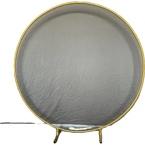 Stand d'arc en ballon, design en métal rond, facile à assembler, 2m(78.7in), Or (1/2)