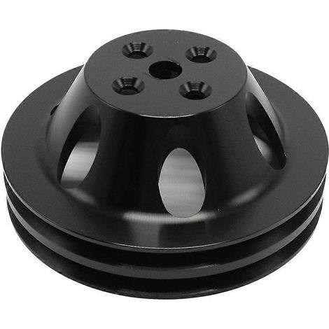 Poulie de pompe à eau noire à 2 gorges pour gros bloc Chevy BB 396 454-SFYGV (1/5)