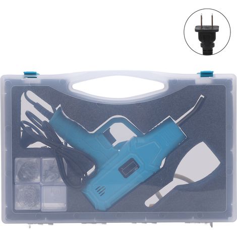 Kit de soldadura de plástico de 120 W con pistola de soldar con cable y grapadora térmica para la reparación de parachoques de automóviles, con indicador de voltaje y protección contra sobrecalentamie (1/5)