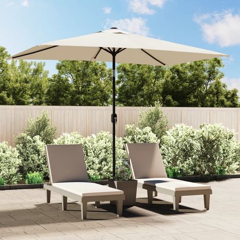 Parasol de jardin - Parasol de balcon Extérieur - Protection Solaire pour Jardin Patio Piscine - 200 x 300 cm Blanc sable Rectangulaire HNDX416415 (1/5)
