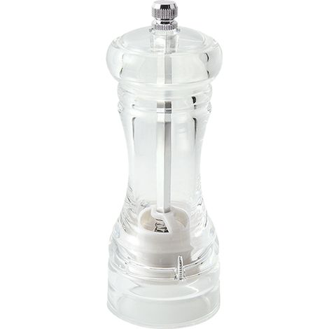 Moulin à sel et poivre en acrylique transparent rechargeable, sel et poivre de mer, poivrier de cuisine (1/5)