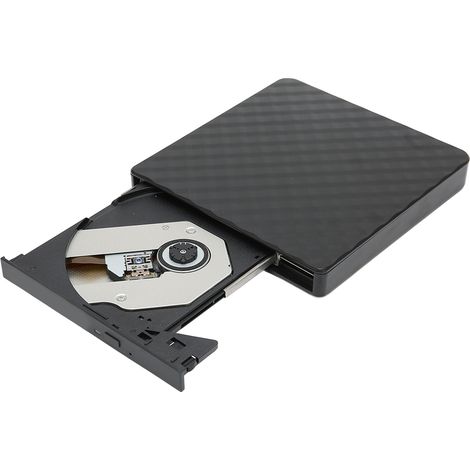 Lecteur DVD Externe Ultra Fin USB 3.0 Plug & Play - Graveur CD/DVD Portable Universel pour PC, Ordinateur Portable et Ultrabook - Noir (1/5)