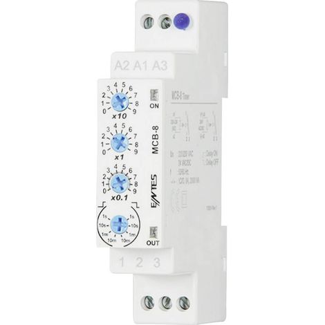 ENTES 101584 MCB-8 Relais temporisé multifonction 24 V/DC, 24 V/AC, 230 V/AC 1 pc(s) Plage temporelle: 0.1 s - 30 h 1 i (1/2)