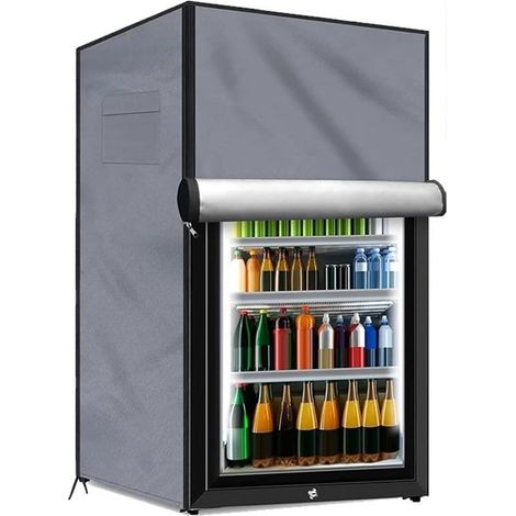 Housse de protection pour réfrigérateur extérieur Anti poussière Pour protéger les congélateurs verticaux Tissu Oxford 210D Gris (1/5)