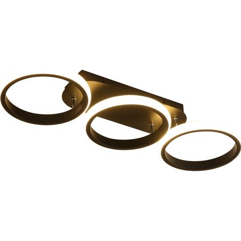 LED Plafonnier Moderne 3 anneaux ronde design Lumière chaude (1/5)