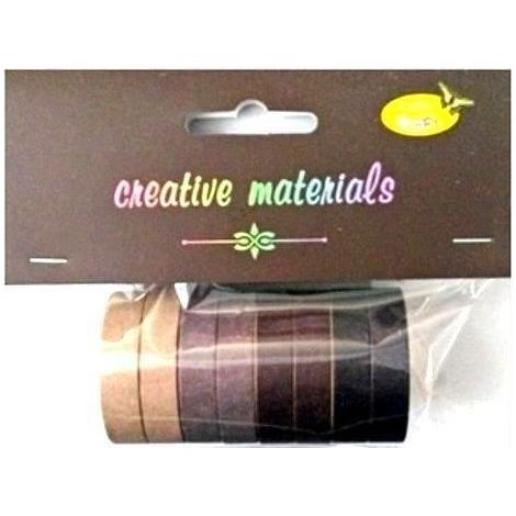 Nastri di carta marrone da 10 mm, 8 pezzi