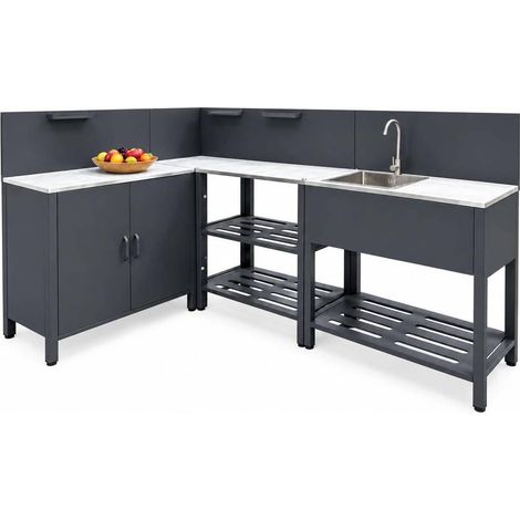 Cucina Modulare da Esterno con Angolo Lavabo (1/5)