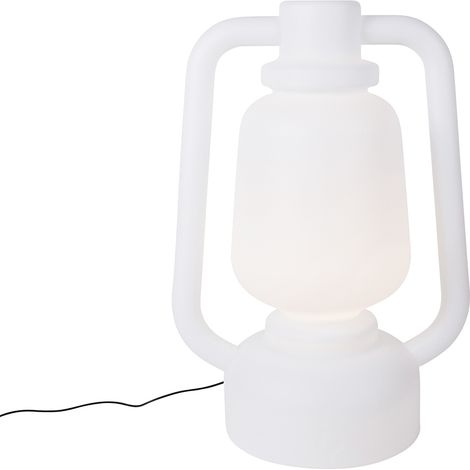 QAZQA Smart Floor Lamp White 110 cm Incl. Wifi G95 - Storm Extra