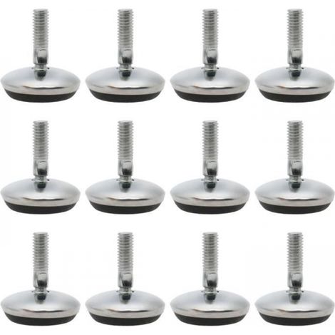 12 patins de meubles réglables, protections de sol M6-1830mm pour pieds de table, chaise, canapé et armoire