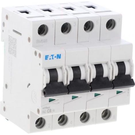 Disjoncteur 4P C 8A 15kA AC FAZ-C8/4 279056