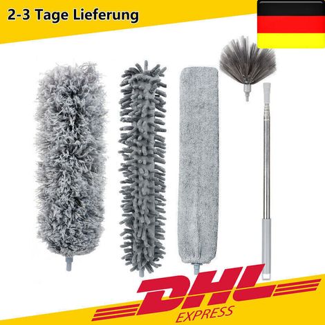 Plumeau Telescopique Microfibre - Longueur Réglable 40 À 252 Cm - Pour Nettoyage Hauteur Plafond Fenêtre - 1 Pièce (1/5)