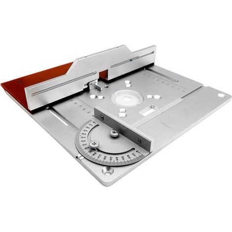 Plaque d'insertion de Table de routeur en alliage d'aluminium, planche à rabat pour fraisage du bois, Machine de découpage, outil auxiliaire de gravure, bancs de travail du bois, Argent, lot de 3 (1/4)