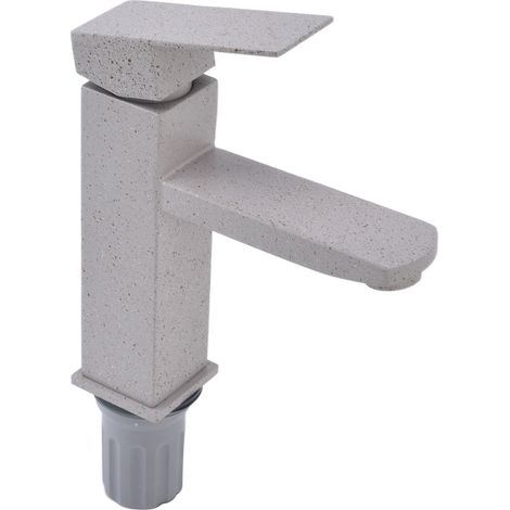 Robinet de lavabo en acier inoxydable 304, mitigeur thermostatique eau chaude/eau froide à poignée unique, couleur avoine (1/5)