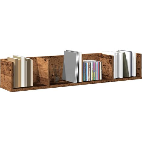 CD-Wandregal Altholz-Optik 100x18x18 cm Holzwerkstoff