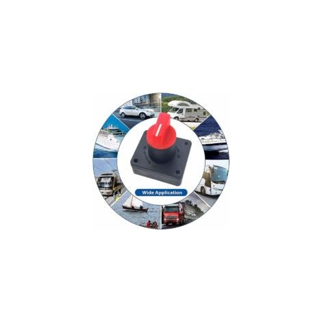 2 interruttori di disconnessione batteria, interruttore automatico 12V/60V 300A, interruttore batteria, per barca, auto, moto e camion fuoristrada - Crezuo