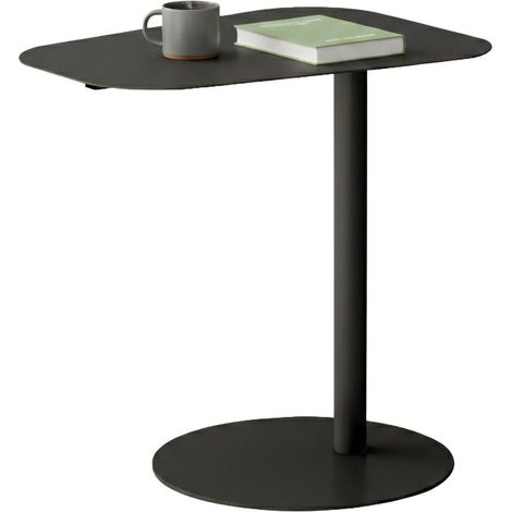Dmora - Wohnzimmertisch Ciliegia, Niedriger Wohnzimmertisch, Kaffeeregal, Couchtisch für Sofa, 50x38 h50 cm, Schiefer