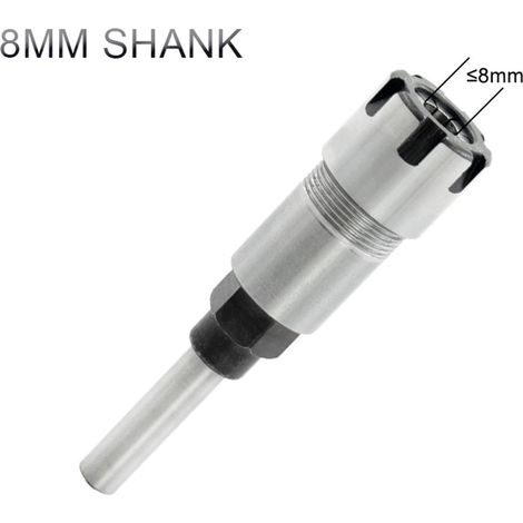 Ressort en acier 8mm tige routeur Bit rallonge tige fraise Extender pince support adaptateur avec ER16-8 mandrin (1/5)
