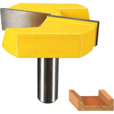 Mèche de défonceuse avec tige de 1.27 cm, diamètre de coupe à double cannelure en carbure pour travail du bois (1/5)