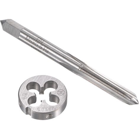 M6 x 0.5mm Métrique Ensemble à Fileter HSS Machine Filetage Vis Robinet avec Alliage Outil Acier Rond Filetage Matrice (1/5)