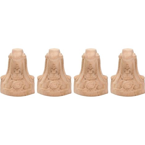 pieds de meuble TV de style européen en bois massif sculpté