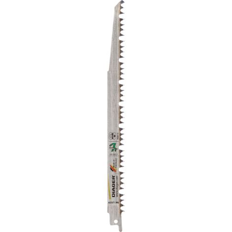 Diager – Pack de 5 lames scie sabre pour bois dur – Longueur 240mm – Denture renforcée pour coupe nette – Spécial bûches < 190mm