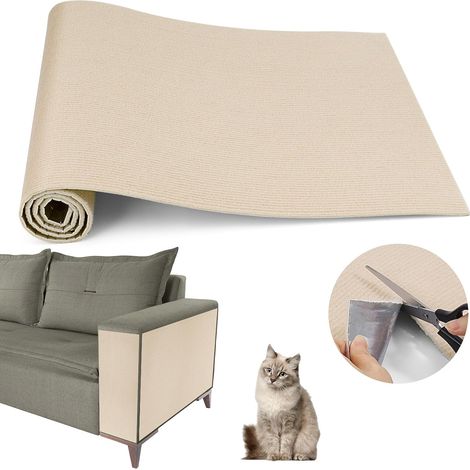 Tiragraffi per gatti - 100 cm x 40 cm x 4 mm - tavola tiragraffi autoadesiva - design senza fori - protezione dai graffi - arredamento - 100 cm (1/4)