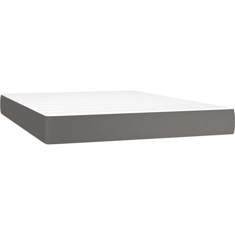 Maison Exclusive - Materasso a Molle Insacchettate Rigidità Media Grigio 140x190x20 cm in Similpelle