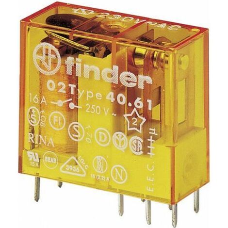 Finder 40.61.8.230.0000 Relais pour circuits imprimés 230 V/AC 16 A 1 inverseur (RT) 1 pc(s) (1/3)