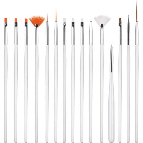 Juego de 15 pinceles para decorar pasteles, pinceles para decorar fondant y masa quebrada, kit de herramientas para manualidades. (1/4)