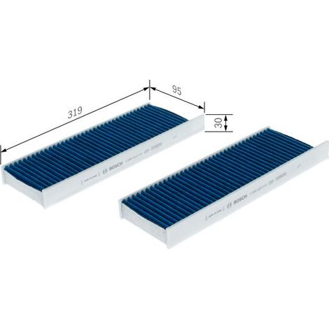 Filtre, Charbon actif habitacle+pro - 0986628610 - BOSCH (1/5)