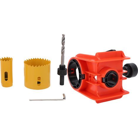 Kit d'installation de serrure de porte, perçage de scie cloche en acier rapide avec gabarit de guidage (1/5)