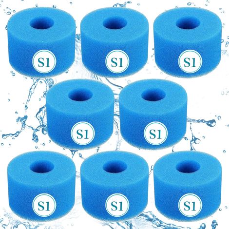 Type S1 Éponge Filtrante de Piscine en Mousse Filtre pour Intex Type S1 pour Piscine,Cartouche filtrante réutilisable pour Bain à remous (1/5)