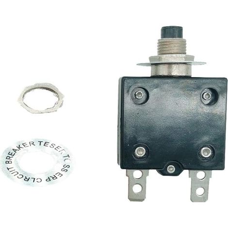 Disjoncteurs thermiques AC 125/250 V Bouton poussoir Réinitialisation manuelle Protection contre les surcharges Interrupteur 15 A (1/4)