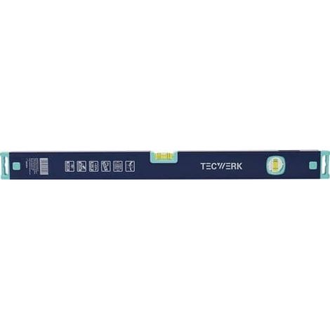 TECWERK Wasserwaage 100cm Alu.blau Spiegellibelle max.±0,5 mm/m TECWERK (1/3)