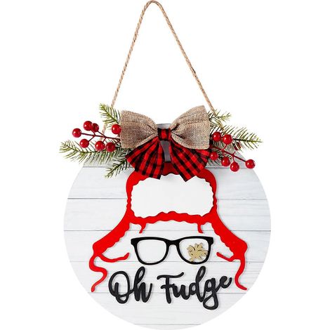 Plaque Bois Noël Chapeau Bonhomme de Neige Lettres Pendentif Cadeau Maison (1/4)