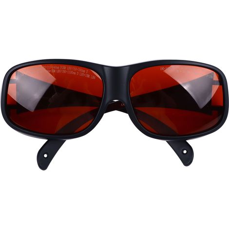 Lumière bleue, lumière ultraviolette, lumière verte, laser picoseconde, appareil de beauté OPT, lunettes de protection pour le rajeunissement de la peau, monture noire/verres marron, lunettes de prote (1/5)