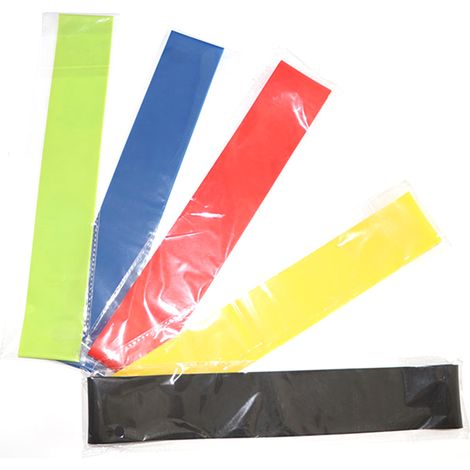 Bandes élastiques de résistance en latex pour exercices de yoga, pilates ou rééducation après une blessure (1/5)