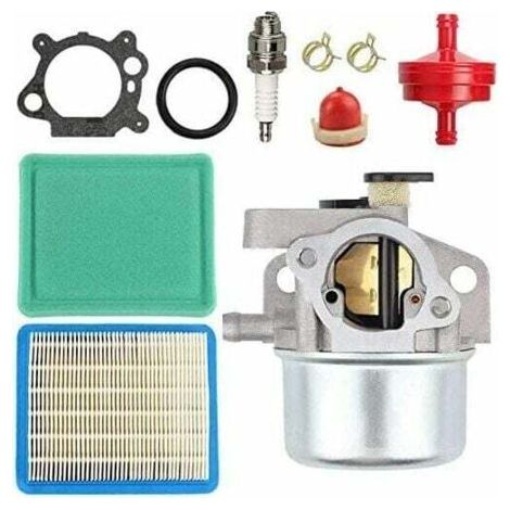 Carburateur 799871 799866 - Pour moteurs Briggs & Stratton 790845, 796707, 794304 - Compatible avec les séries de moteurs 675, 675ex, 725ex - Inclus un filtre à air, un joint et une bougie d'allu (1/4)